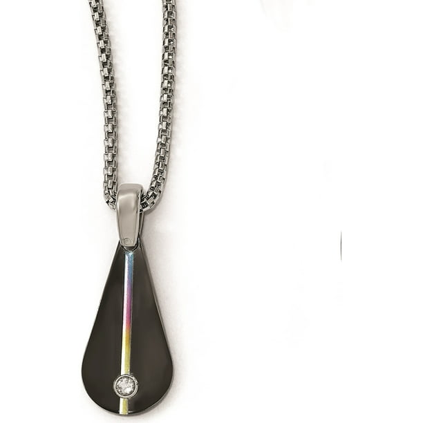 Jewelry Necklaces Fancy Necklaces Edward Mirell Black Ti Pink Anodized and Sterling Silver with 2in ext Necklac 
